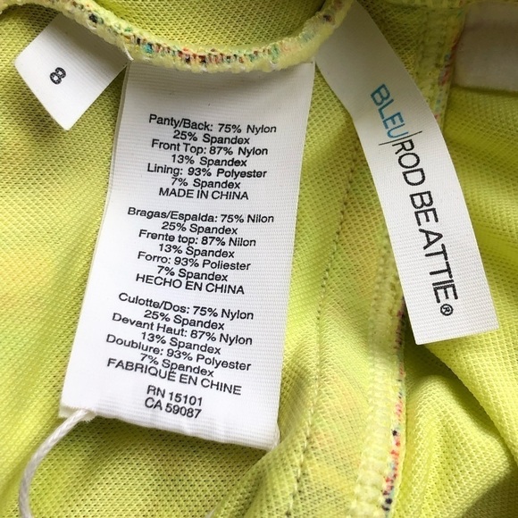 Bleu Rod Beattie Paisley Halter High Neck Swimsuit Multicolored Size 8 - Picture 9 of 14